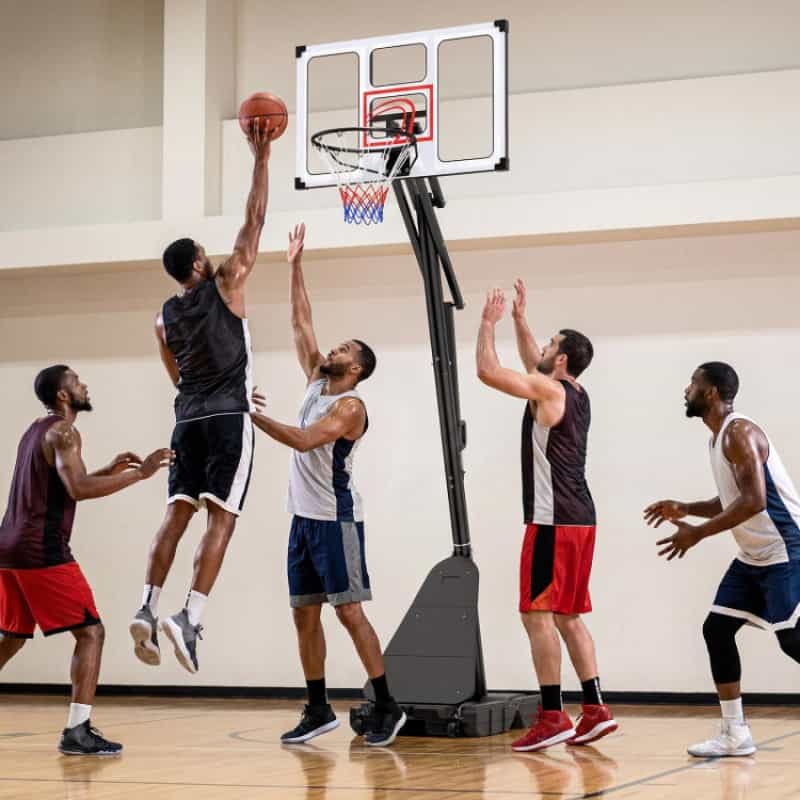 Portable Basketball Hoop with Adjustable Height