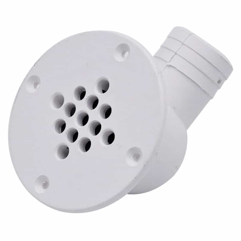 90-Degree Cockpit Scupper Drain - White