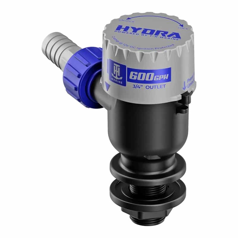 T-H Marine Hydra™ Livewell Pump - 600 GPH - 12V - Short Nozzle