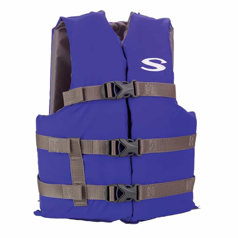 Adult Life Vest USCG Approved Type III PFD - Blue - Standard Fit