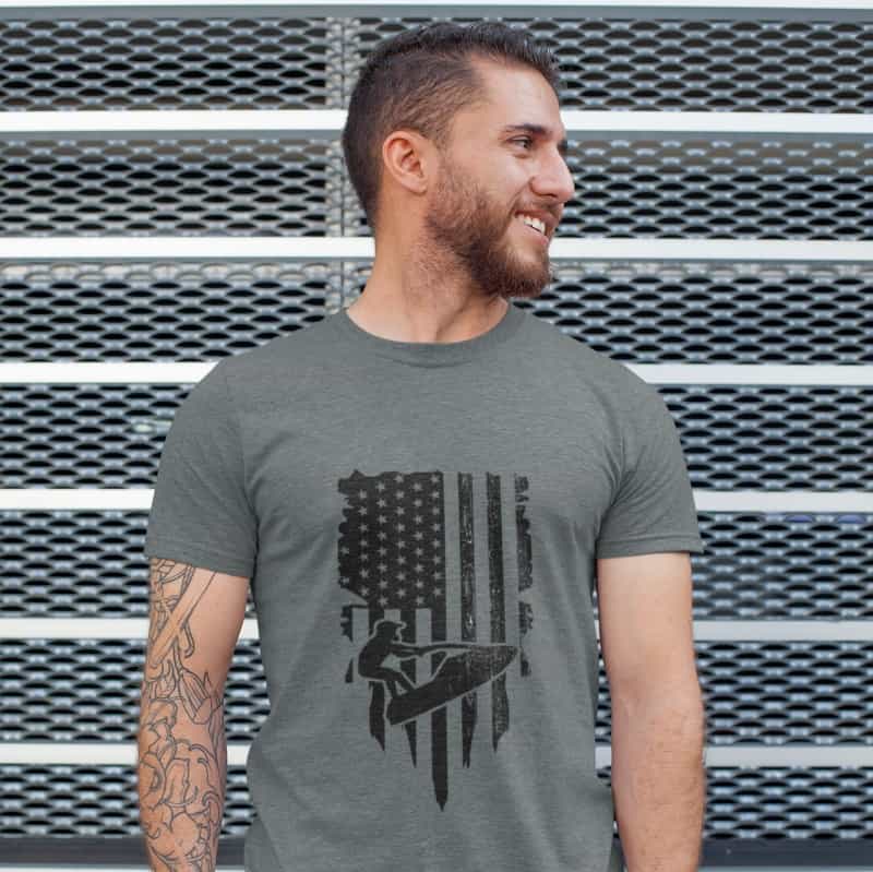 Stand-Up Flag Men's T-Shirt - Dark Heather Grey