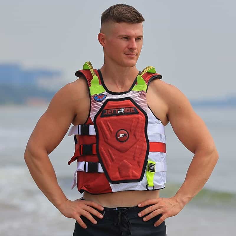 Rs-25 Side Entry Impact Vest - Deep Red / White