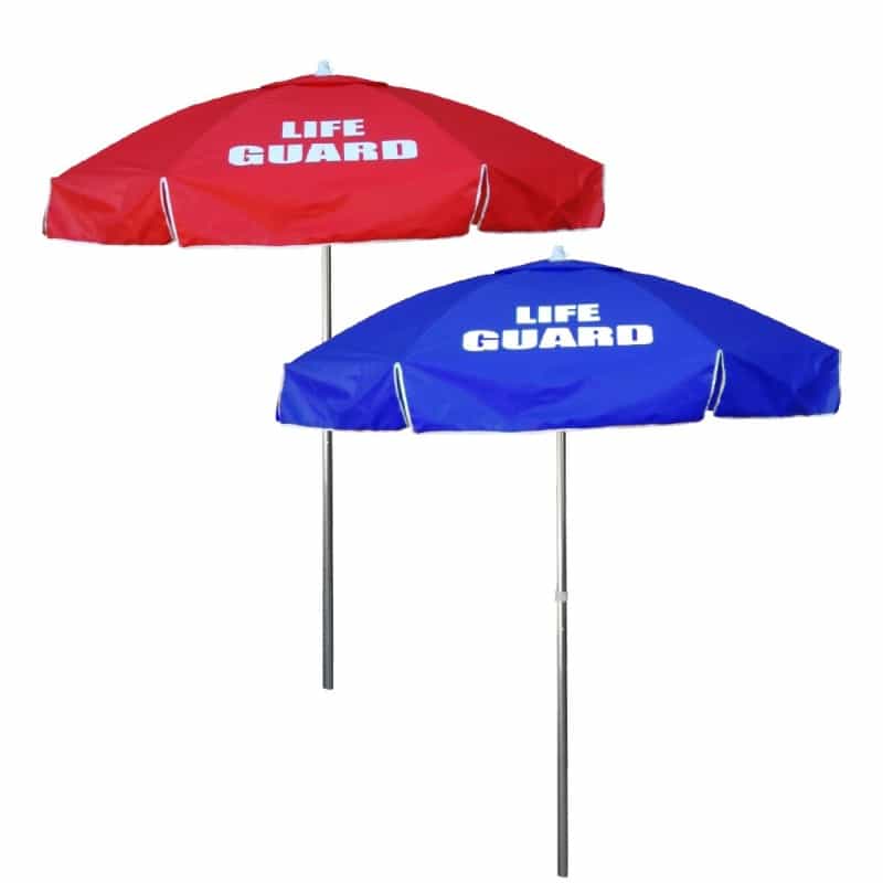 6' Vinyl Umbrella With Life Guard Logo