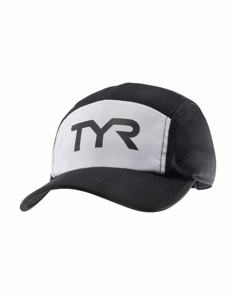 TYR Pace Running Cap - 060 Black/White / One Size
