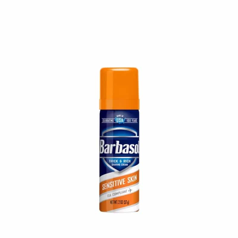 Barbasol Sensitive Skin Thick & Rich Shaving Cream, 2 Oz Travel Size (24/Case)