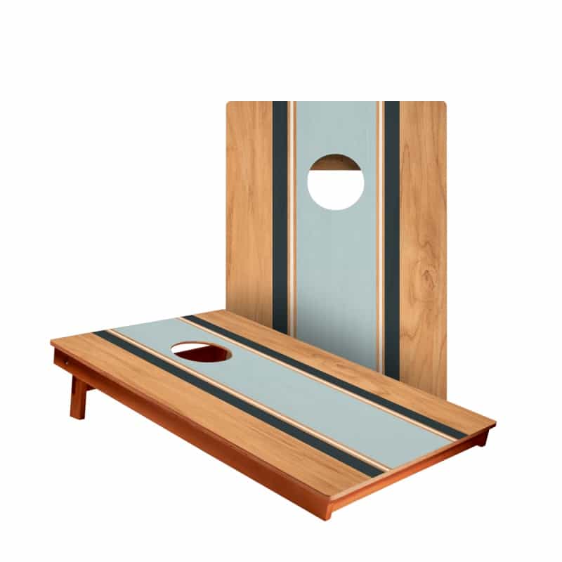 Classic Stripes Navy Blue Backyard 2300 Cornhole Boards