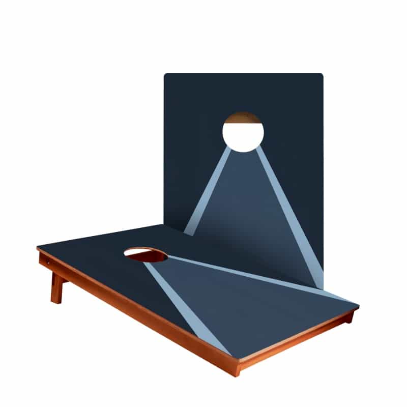 Classic Triangle Monotone Blue Backyard 2300 Cornhole Boards