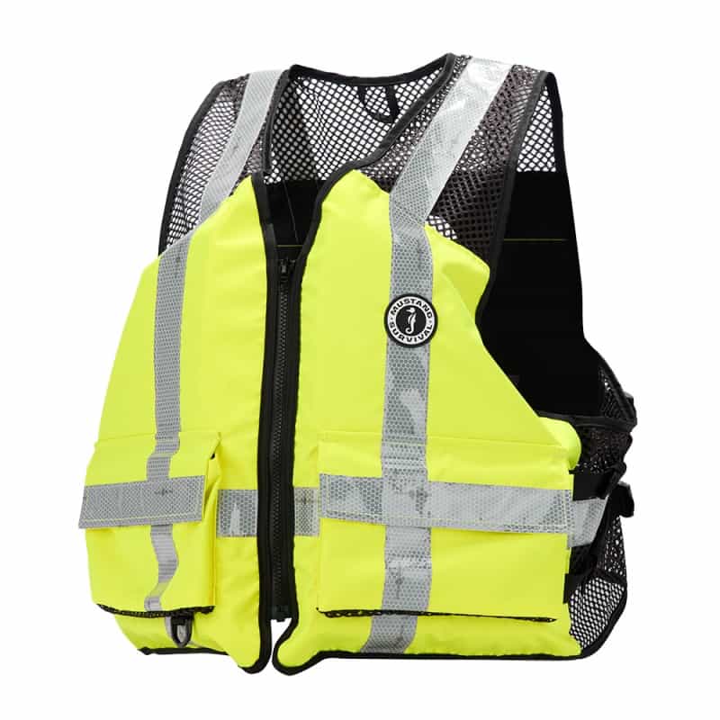 Mustang Industrial Mesh Vest - Hi-Vis Fluorescent Yellow Green - 4Xl/5Xl