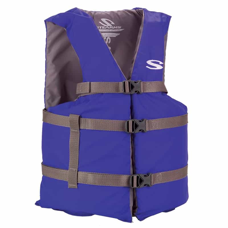 Adult Life Vest USCG Approved Type III – Blue Oversize Fit