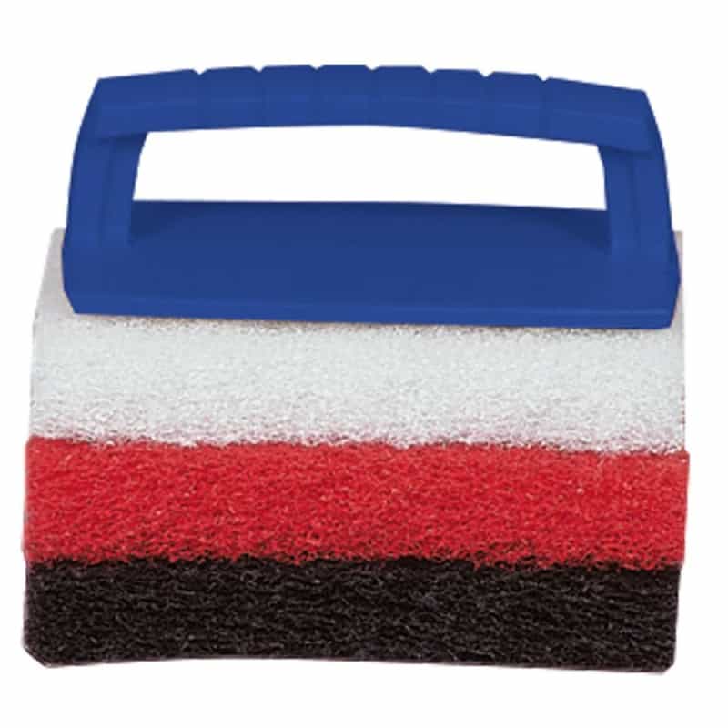 Star Brite Multi-Texture Scrub Pad Kit W/Interchangeable Handle - 3 Pads