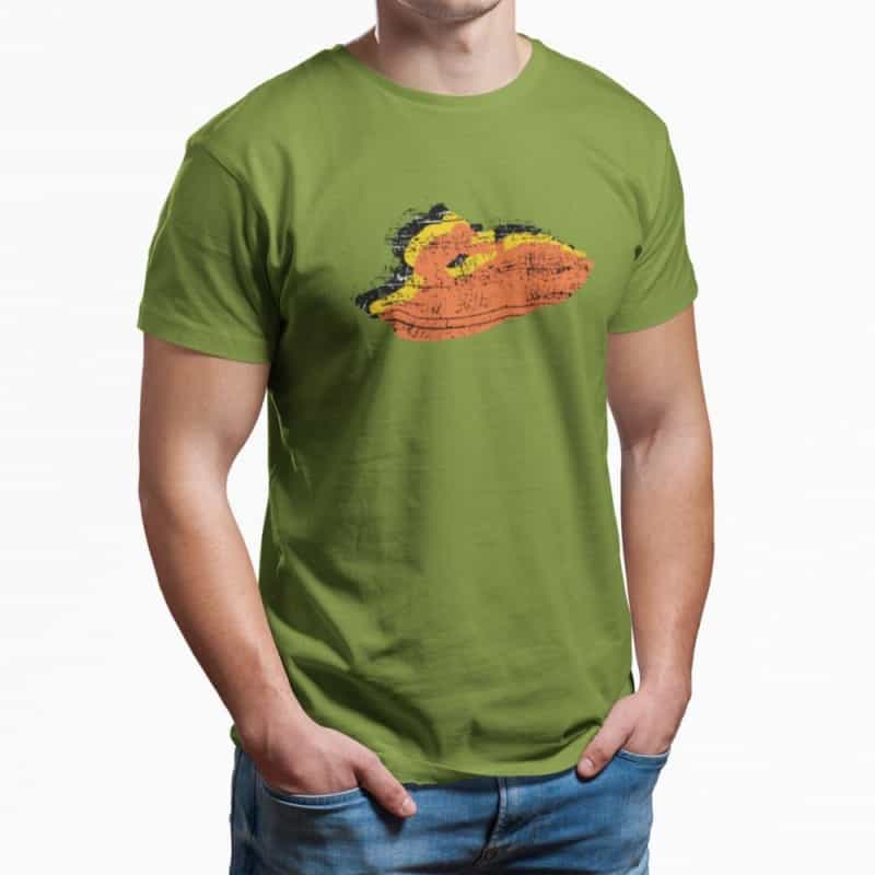 Sitdown Retro Men's T-Shirt - Kiwi Green Color