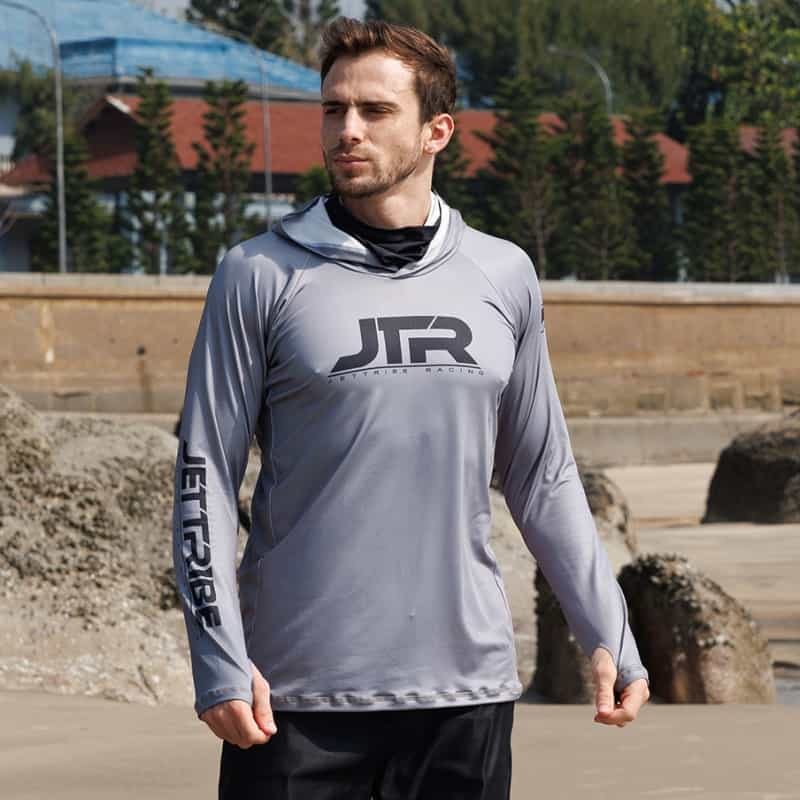 Jtr Series Hooded Rashguard - Grey / Black