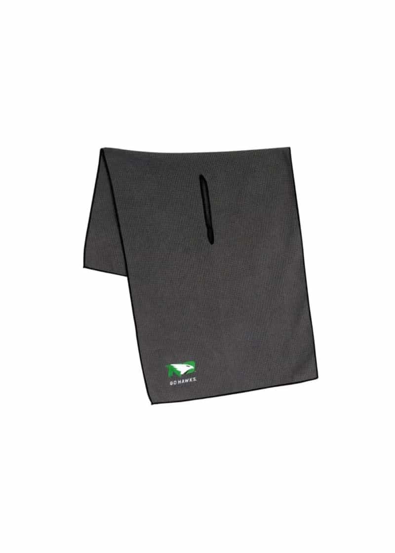 North Dakota Fighting Hawks Towel - Grey Microfiber 19" X 41"