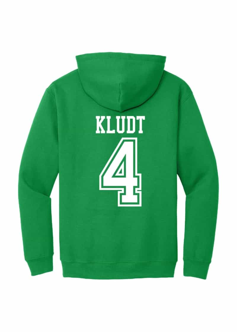 #4 Evan Kludt North Dakota Football Adult Hood