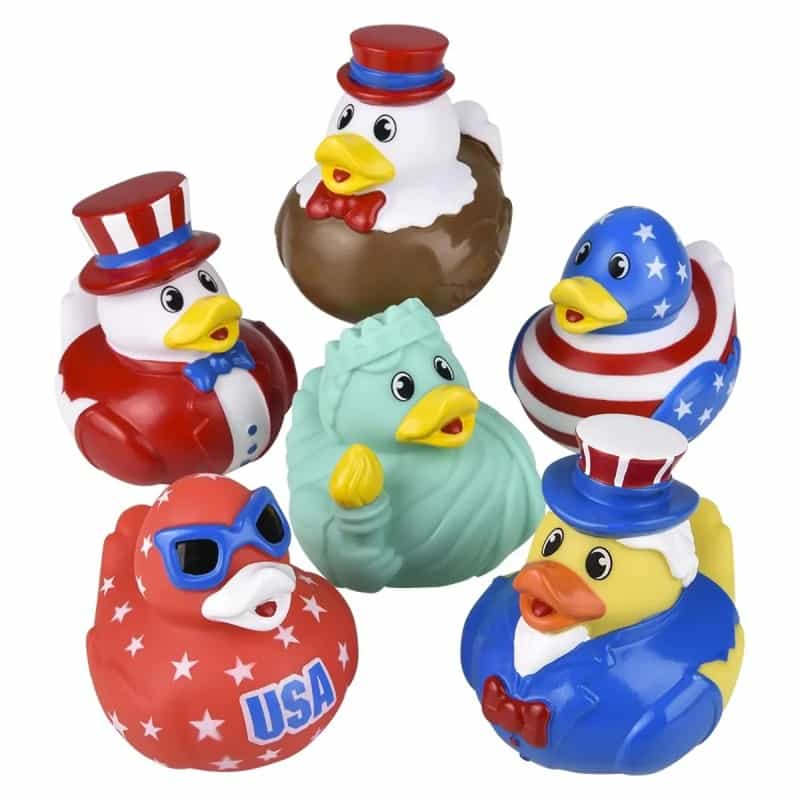 Patriotic Rubber Ducky 3.5" - Assorted Colors