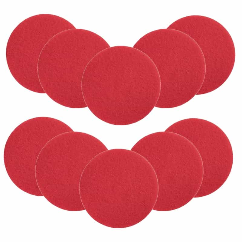 Motorscrubber Floor Polishing Pads, Red (10/Case)