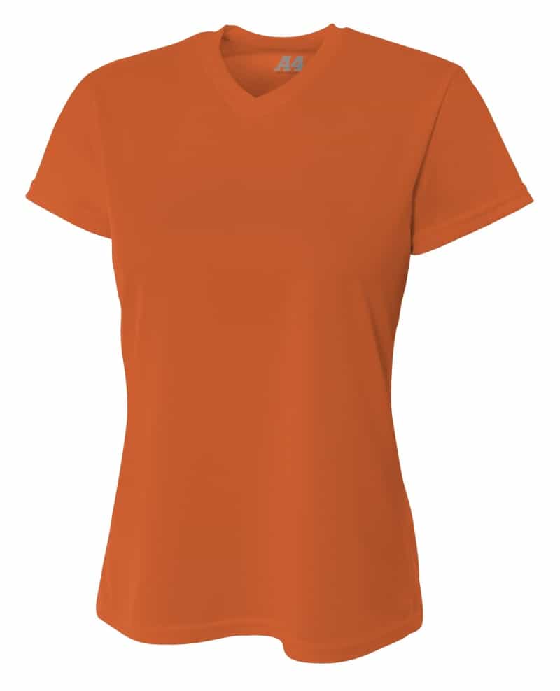Women’s Short Sleeve V-Neck Birds Eye Mesh Tee