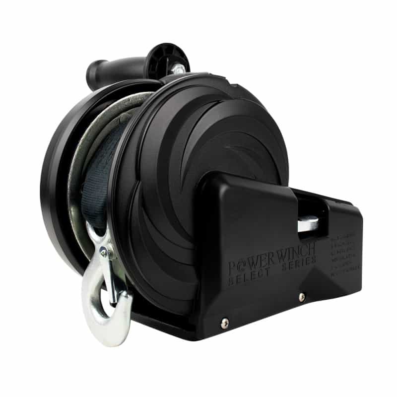 Powerwinch Select Series Winch 1,800Lb, 2 Speed, 6" Crank Arm - Carbon Black