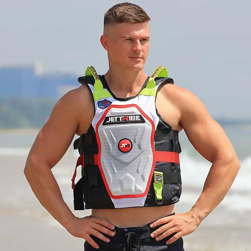 RS-25 Side Entry Impact Vest - White / Black