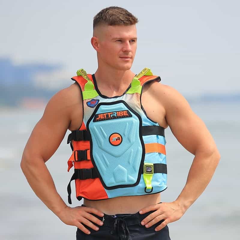 Rs-25 Side Entry Impact Vest - Orange / Pale Aqua