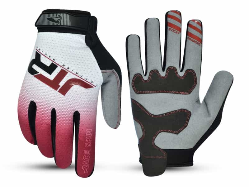 Jtr Fade Gloves - Deep Red / White