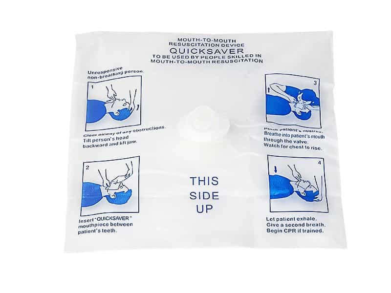 Kemp Usa Cpr Face / Mouth Disposable Shield In Keychain Pouch