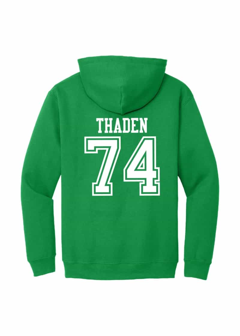 #74 Tyler Thaden North Dakota Football Youth Hood
