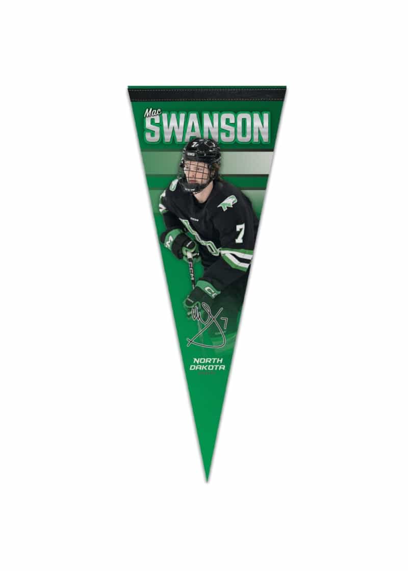 Mac Swanson #7 UND Hockey 12" x 30" Player Pennant