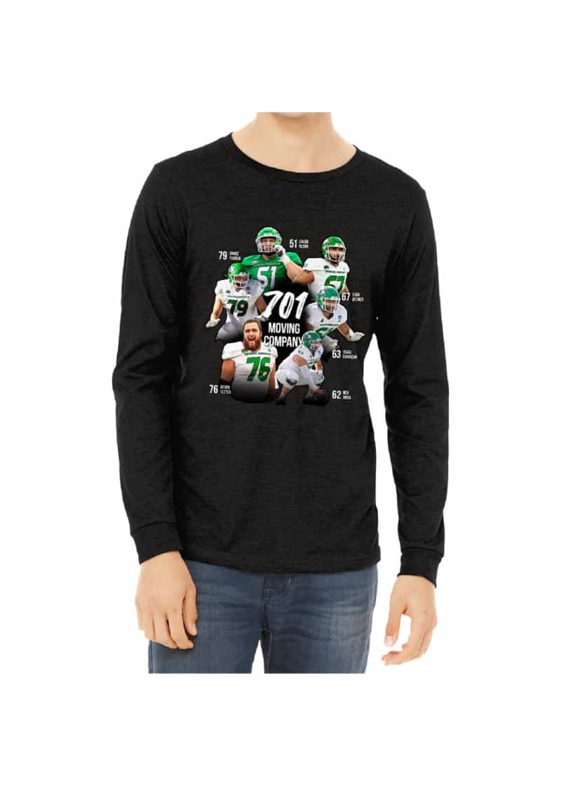 701 Moving Co - We Relocate Nd Football Adult Long Sleeve Tee