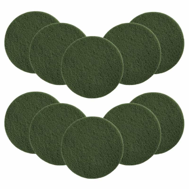 MotorScrubber Floor Scrubbing Pads, Green (10/Case)
