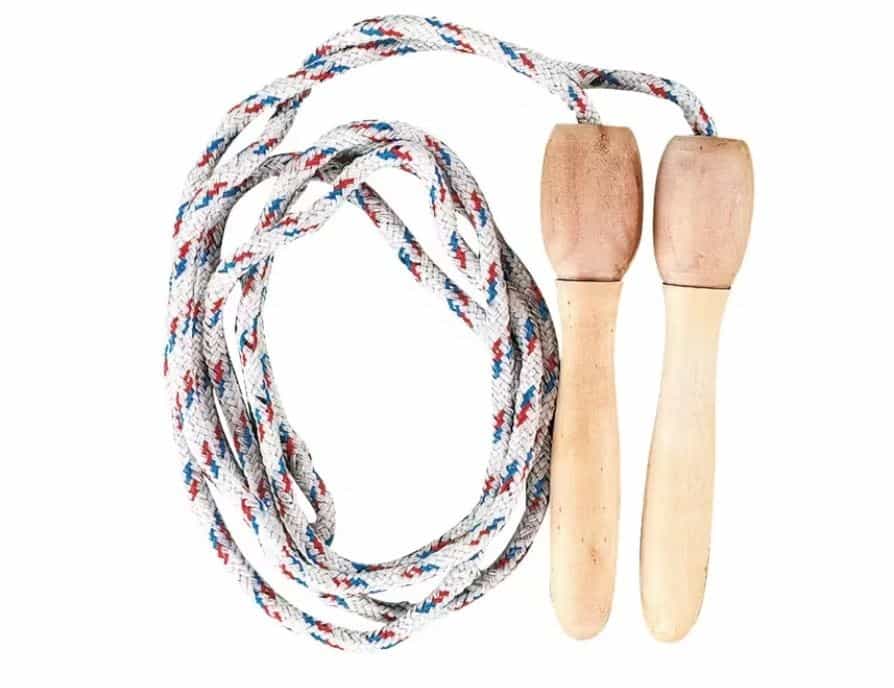 Cotton Jump Rope With Wooden Handles Lightweight Fitness Skipping Rope Training