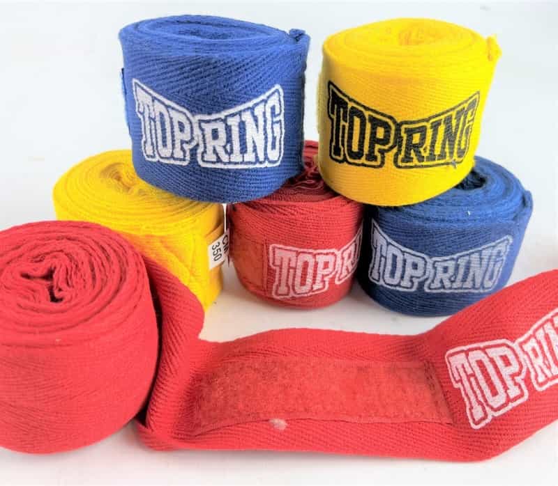 2 Pack - 2In Hand Wraps Boxing Mma Wrist Hand Glove Wraps Red, Yellow, Blue