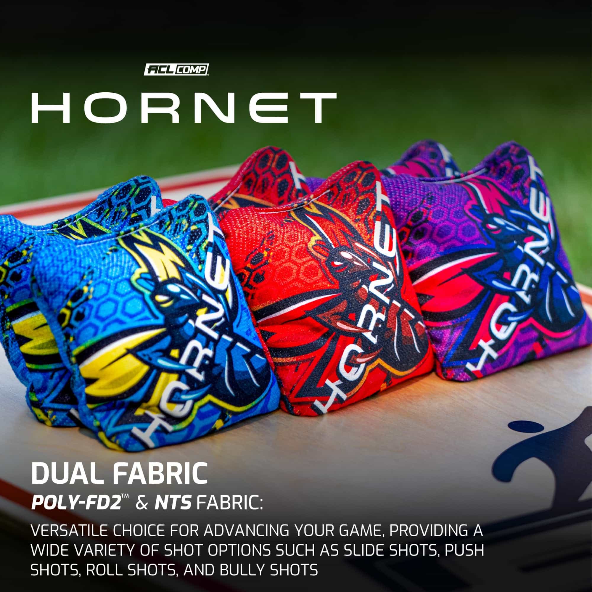 Acl® Comp Indigo Purple Hornet Cornhole Bags