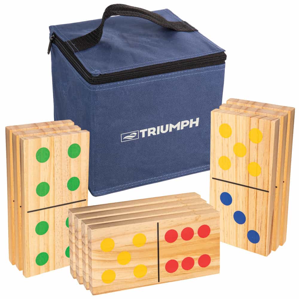 Triumph 28-Piece Wood Lawn Outdoor Domino Set