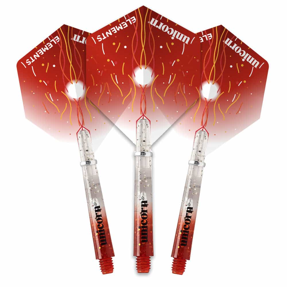 Gripper 4 Elements Firestorm Two-Tone Flight And Shaft Combo - Red