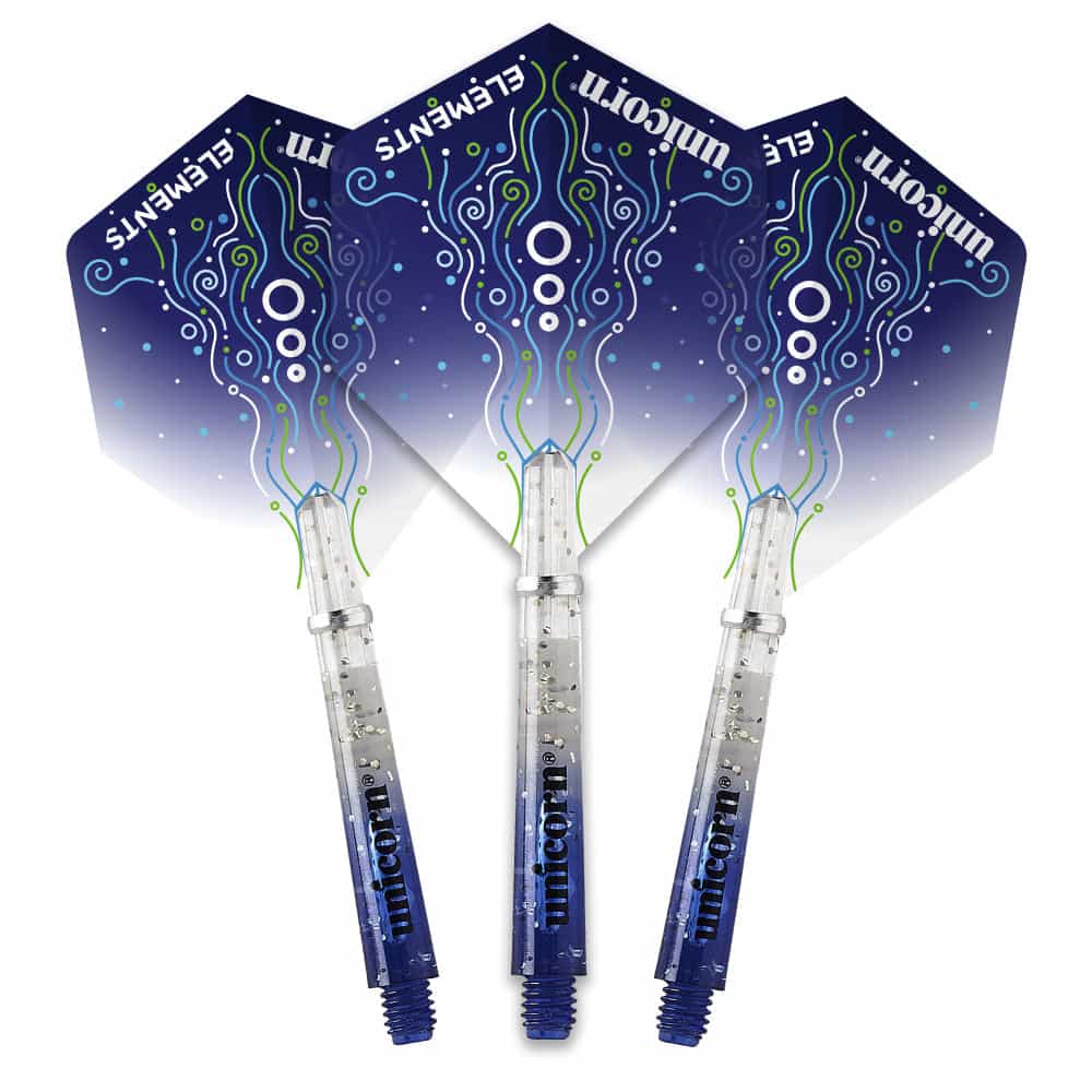 Gripper 4 Elements Two-Tone Flight And Shaft Combo - Blue