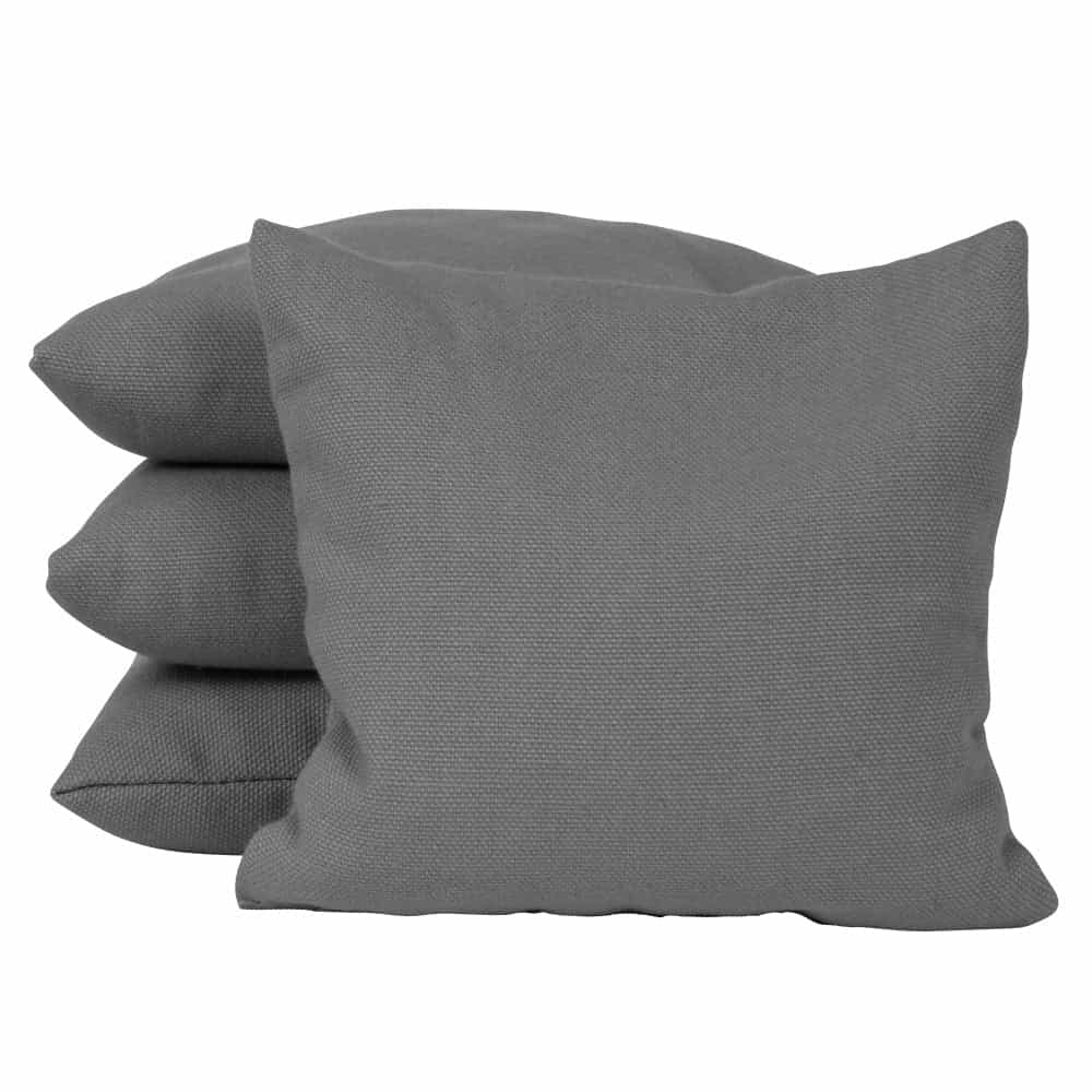 Gray Corn Filled Cornhole Bags
