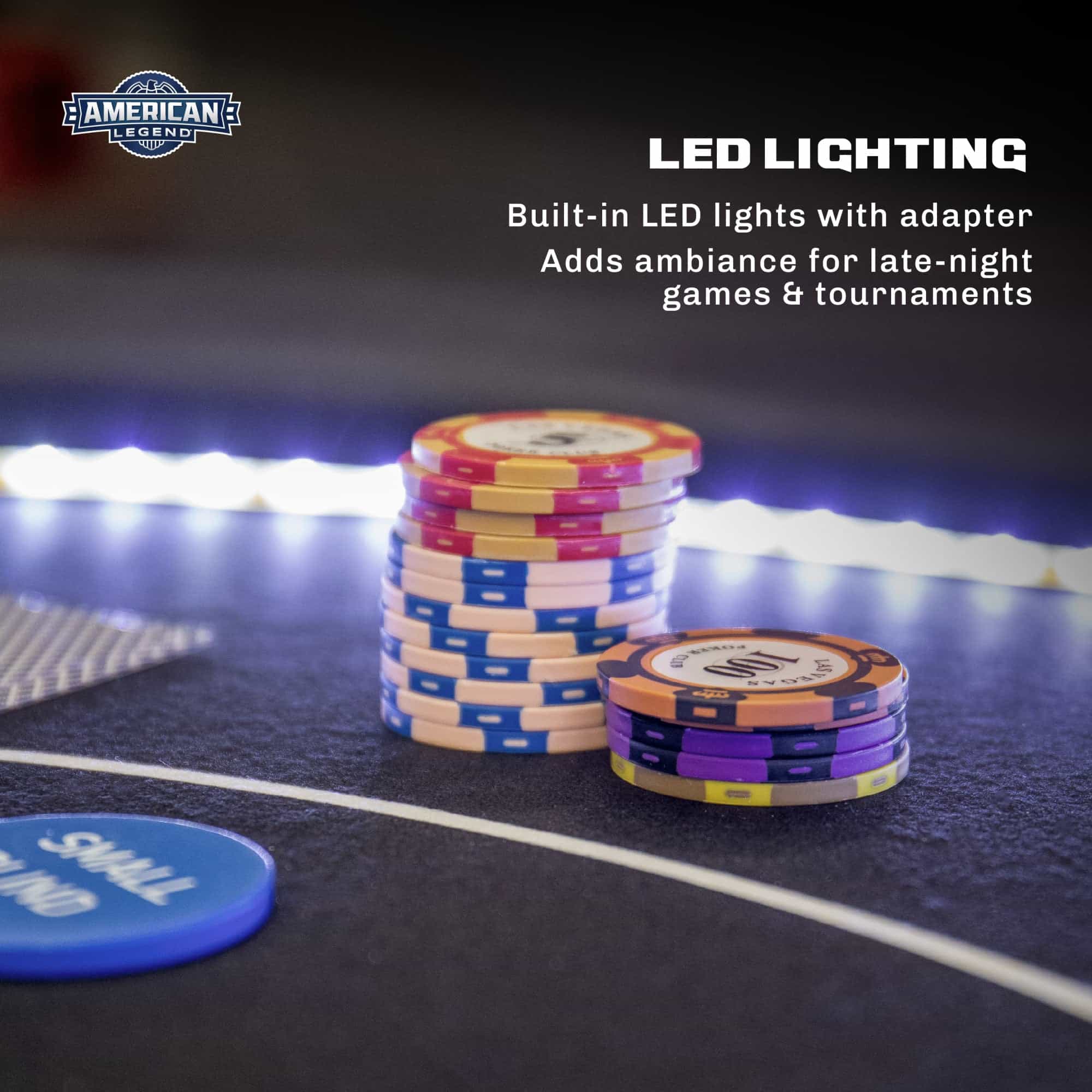 American Legend 84" Oval Led Casino Table