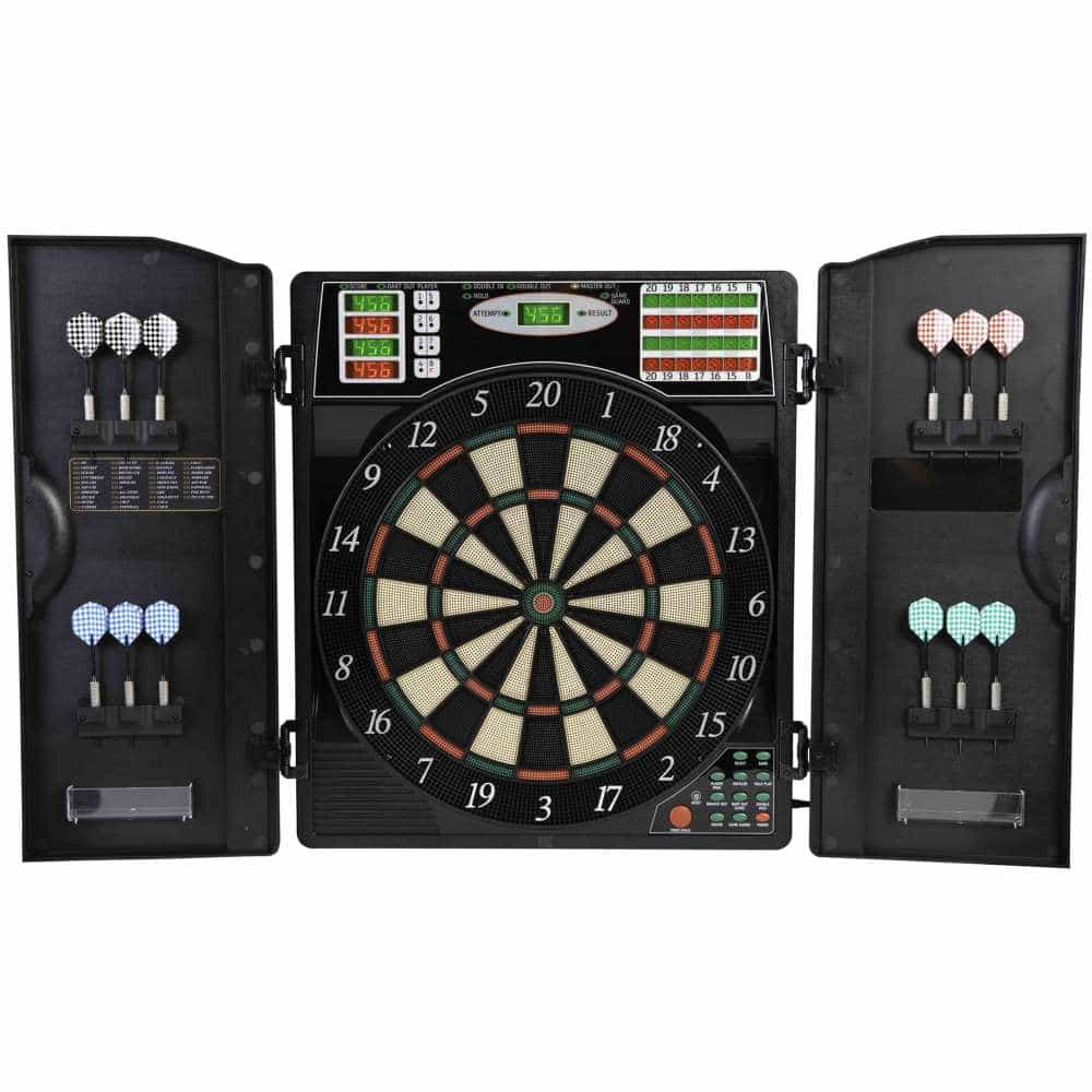 Titanium 5400 Electronic Dartboard With Integrated Cabinet