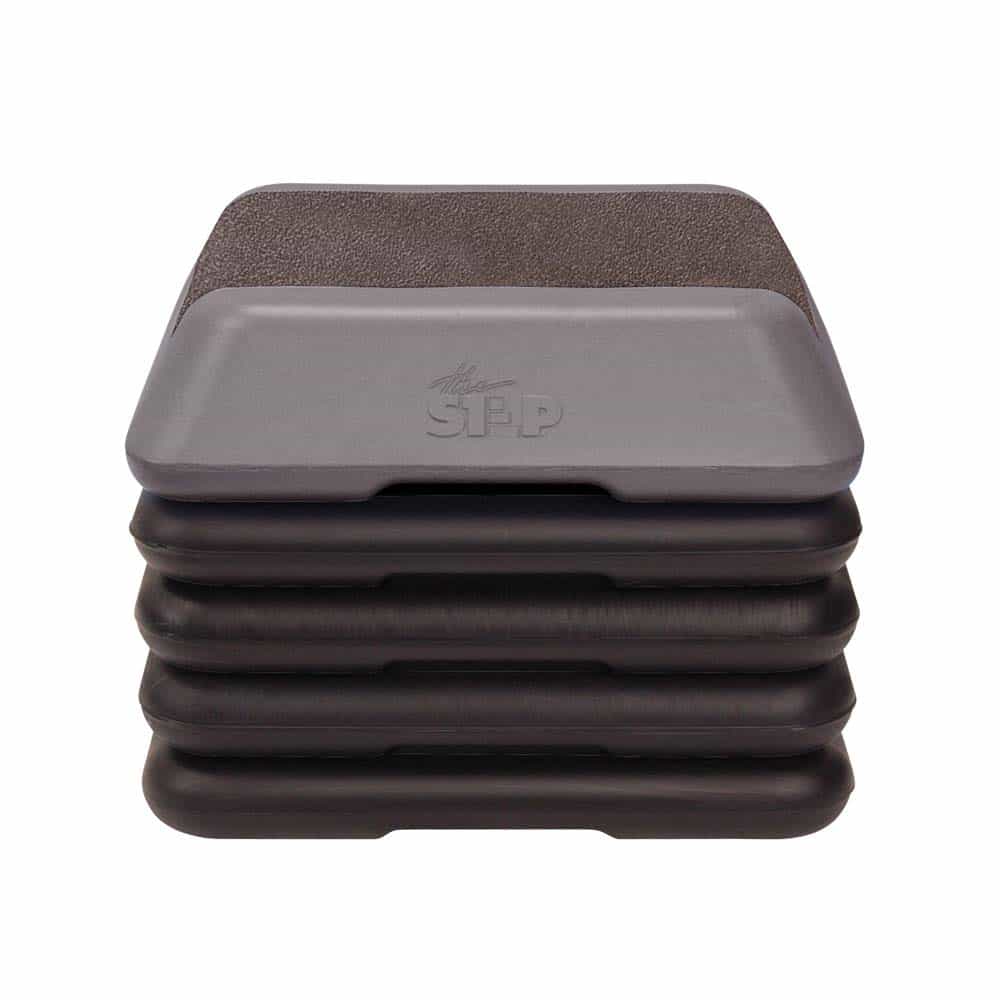 The Step Adjustable High Step Aerobic Platform With 4 Risers - Made In The Usa - Gray