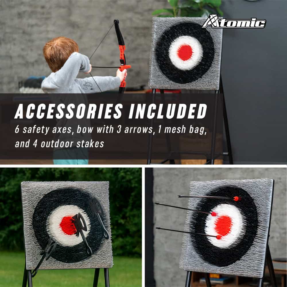 Atomic 2-In-1 Axe & Archery Game Set