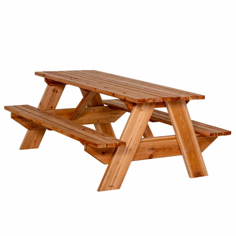 Adult Rectangular Cedar Picnic Table