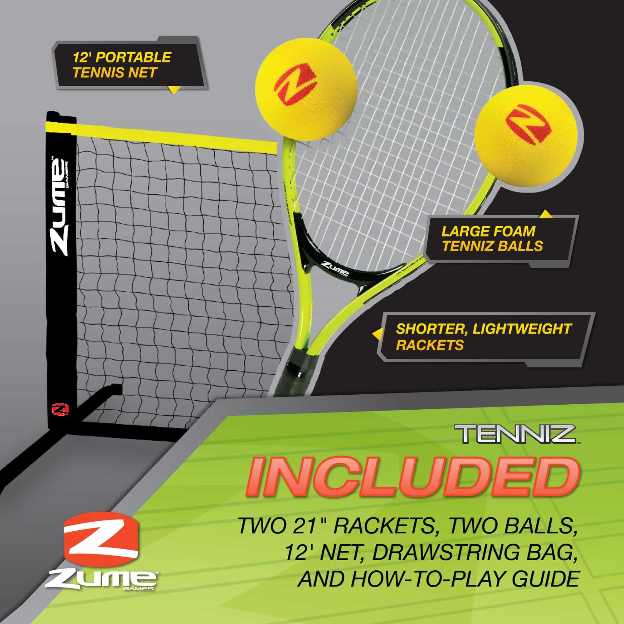 Zume Games Portable Tennis Set