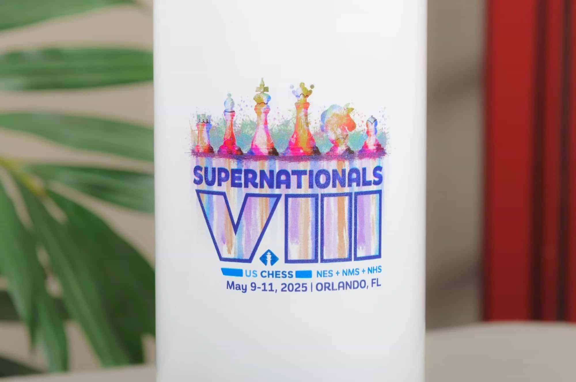 Clearance - 2025 Supernationals Viii 20 Oz. White Water Bottle