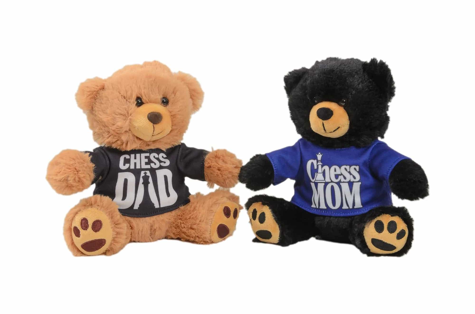 Stuffed Plush Animal With Chess Themed T-Shirt
