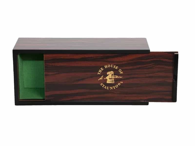 Macassar Ebony Luxe Slide-Top Chess Box