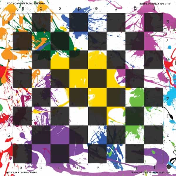 Splattered Paint Full Color Vinyl Chess Board