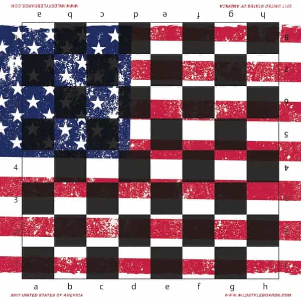 United States Of America - Full Color Vinyl Chess Board