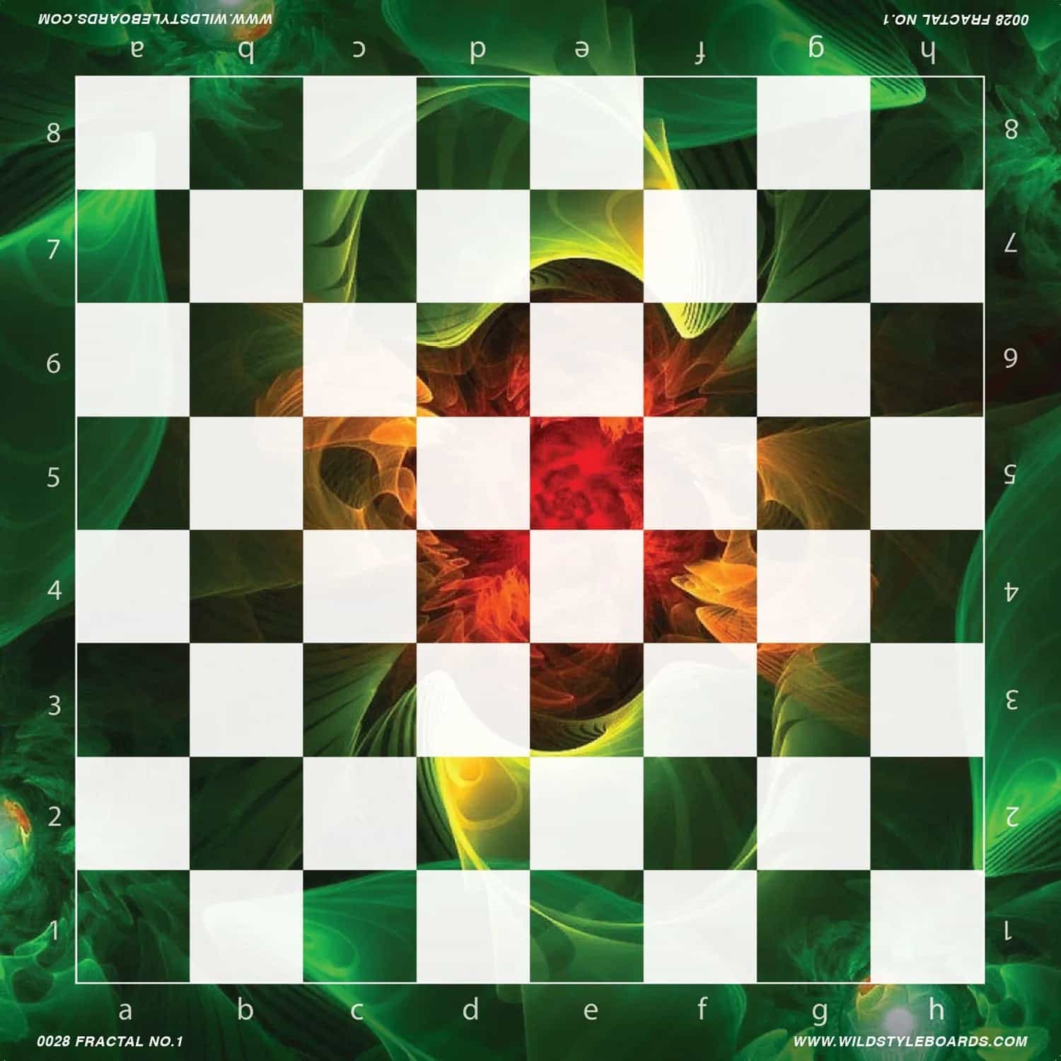 Fractal No. 1 - Full Color Vinyl Chess Board