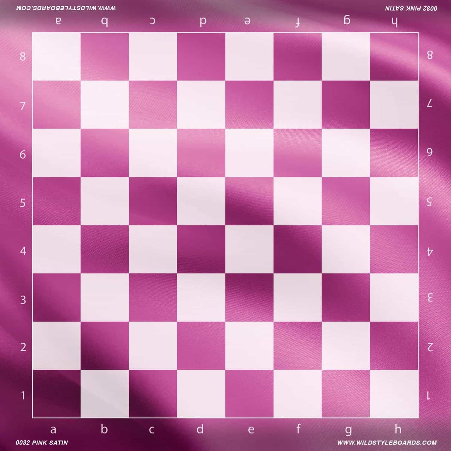Pink Satin Full Color Vinyl Chess Board